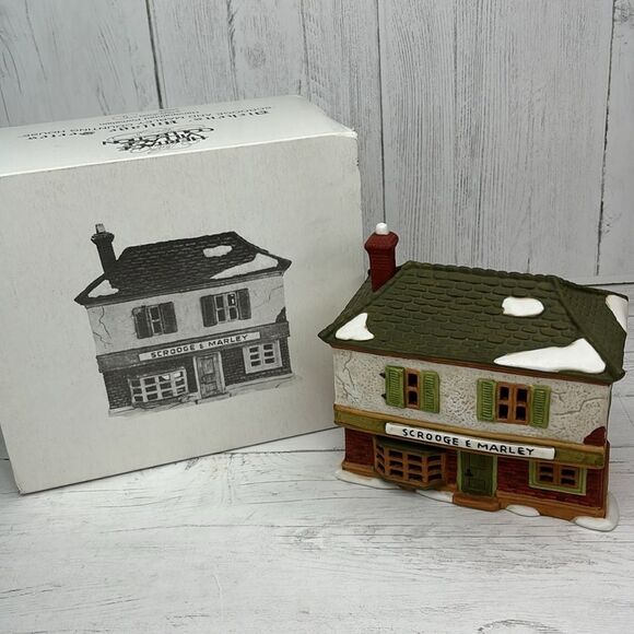 Department 56 Dickens Village - Scrooge & Marley Counting House - NO LIGHT - Picture 1 of 5